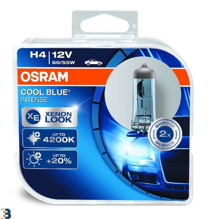 Комплект 2 броя халогенни крушки Osram H4 Cool Blue Intense 12V, 60/55