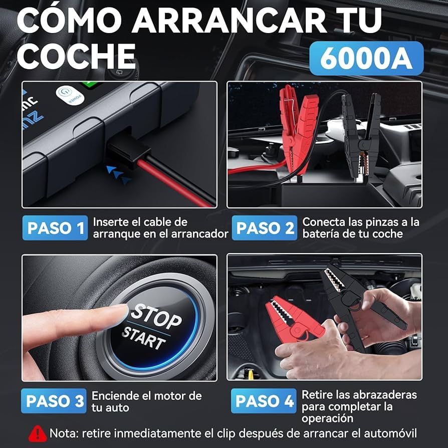 Zukaka джъмп стартер Djump starter 6000A за бензин и дизел
