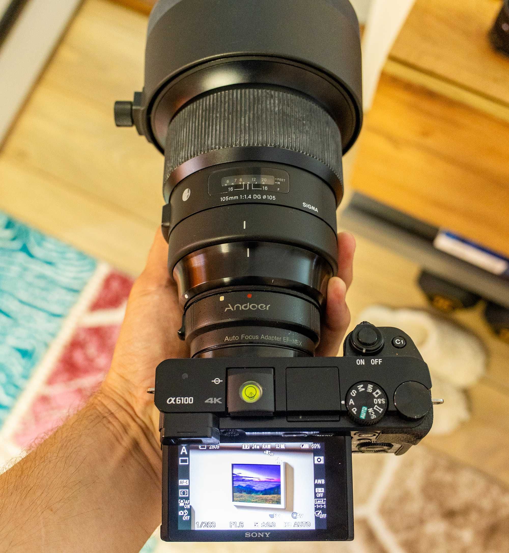 Adaptor Sony E - obiective Canon EF (cu autofocus)