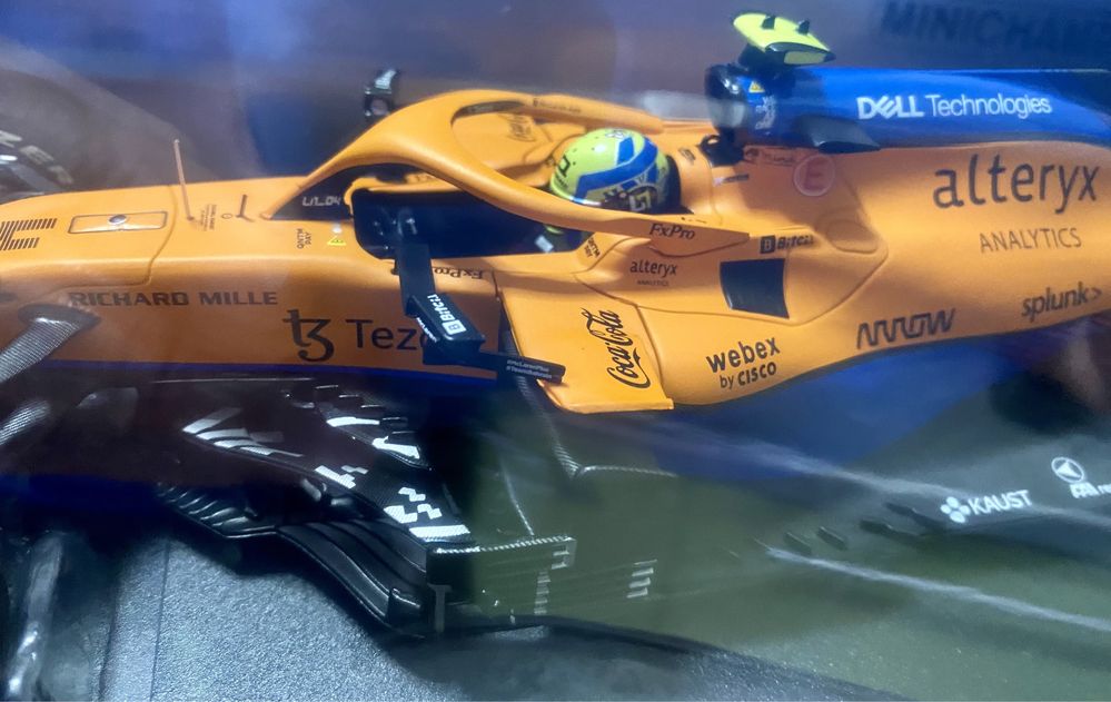 Macheta formula 1 F1 1/18 Mclaren MCL35 D Lando Norris ed limitata 744