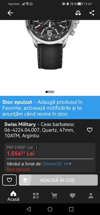 Ceas bărbați swiss military hanowa