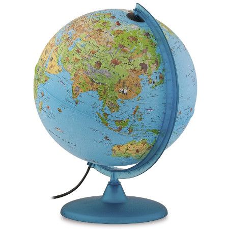 Светещ глобус Tecnodidattica Safari Globe, 25 см, образователен за де