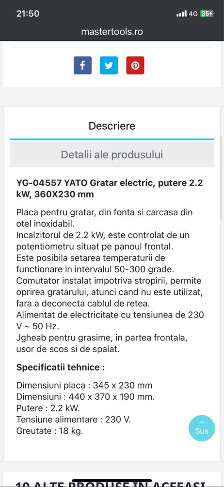 Gratar/Presa Electric