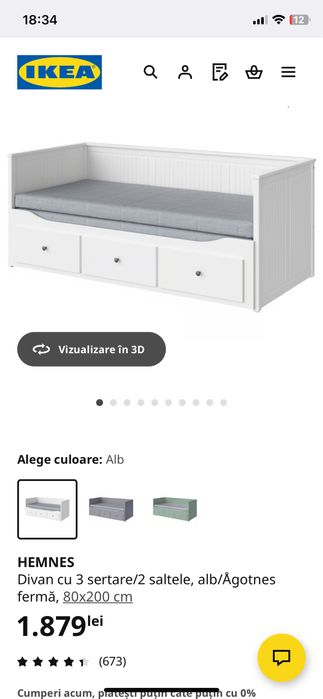 Divan cu 3 sertare