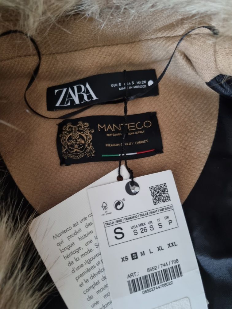 Palton Zara manteco nou