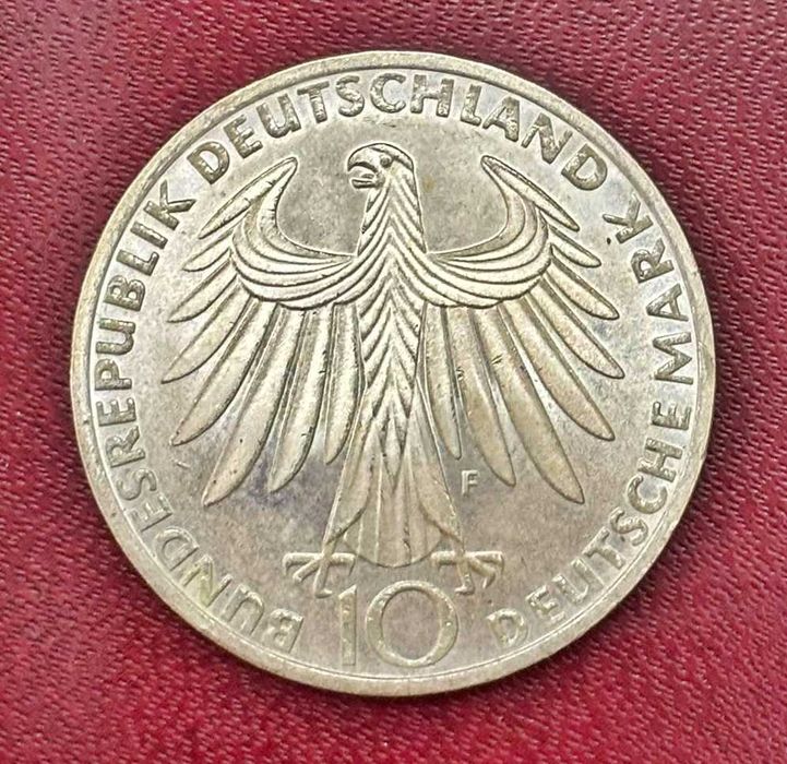 moneda argint 10 mărci germane comemorativa (perioada '69-'72)