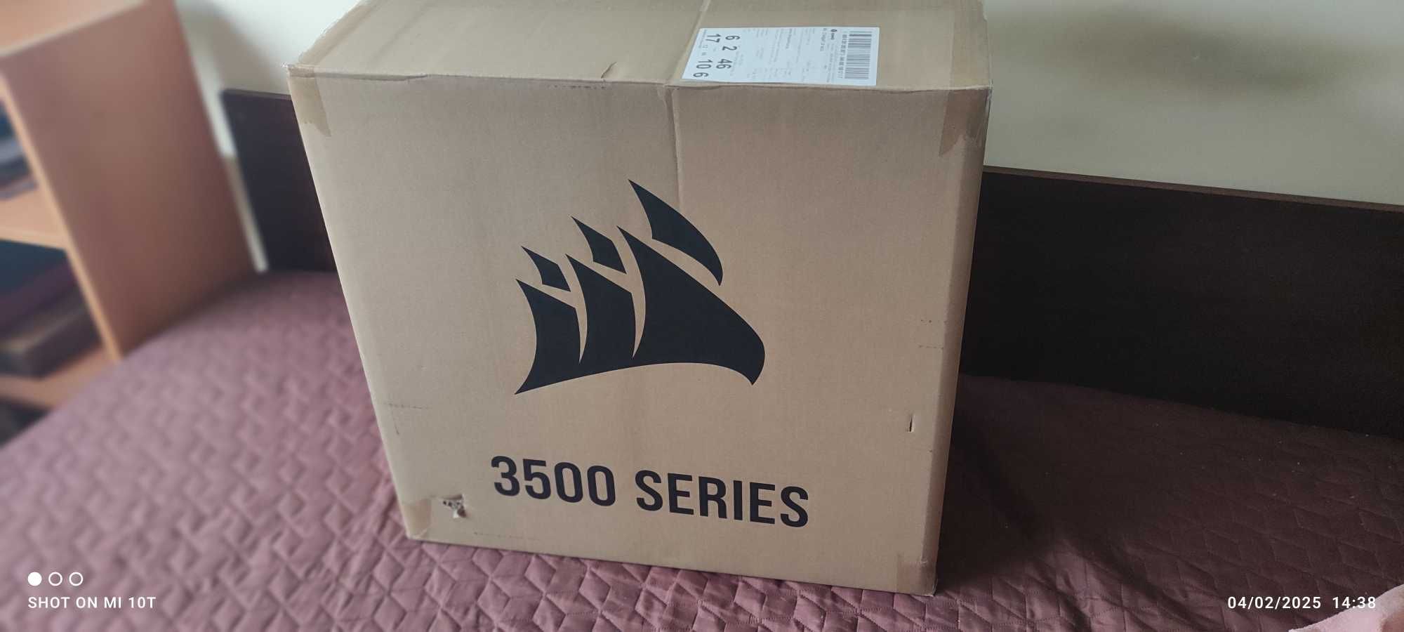 Кутия Corsair - 3500X, mid tower, бяла/прозрачна
