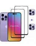 Iphone 12/13/14/15 PRO MAX Pachet Folie Camera + Folie Sticla Curbata