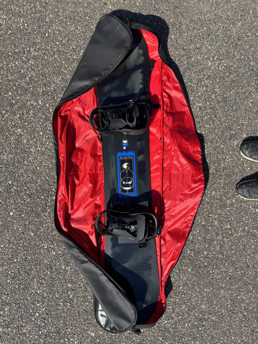 Placa snowboard Salomon + legaturi + husa transport/protectie placa