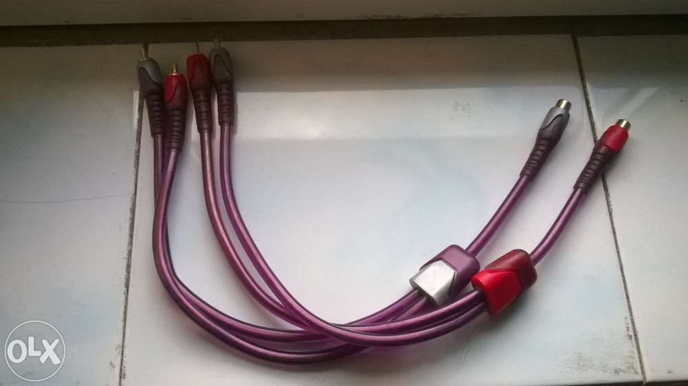 cablu Y statie amplificare audio de la 1 la 2 canale