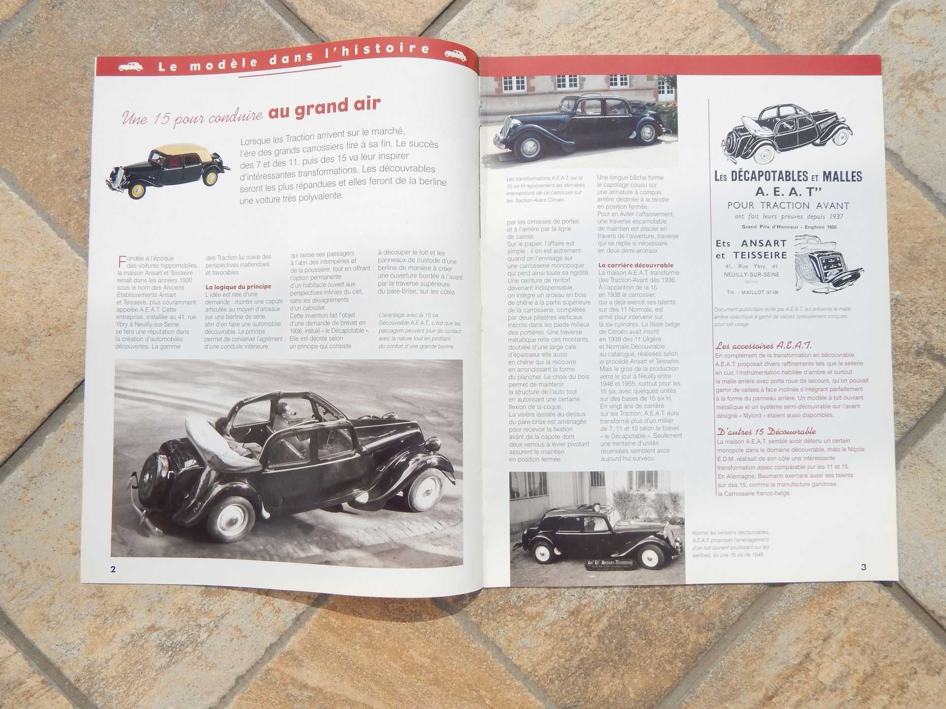 Revista prezentare Citroen 15 CV Traction Avant colectia Citroen 2006