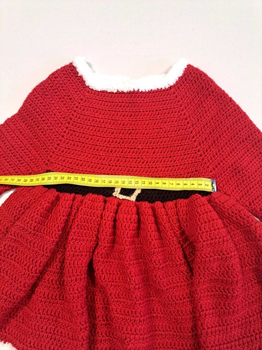 Rochita craciunita, lucrata manual+ fes+ botosei, pt 4- 5 ani, 180 ron