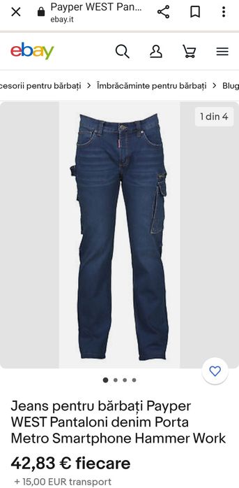 Jeans Payper West /Pantaloni Denim PORTA Metro Smartphone Hammer Work