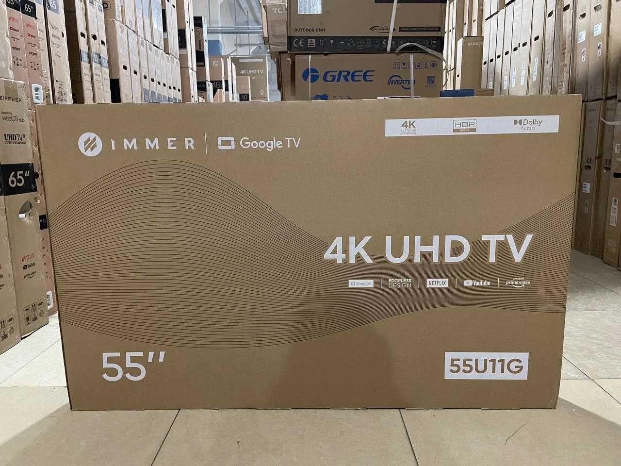 Телевизор IMMER 43/55/65/75/86/98 Smart webOS GoogleTV QLED Mini LED