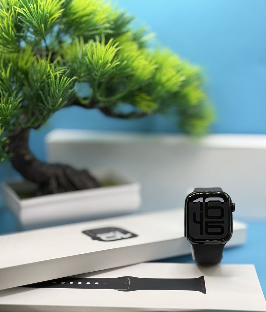 ГАРАНЦИОНЕН!!! Apple Watch 10 GPS, Jet Black Aluminum Case 42 мм