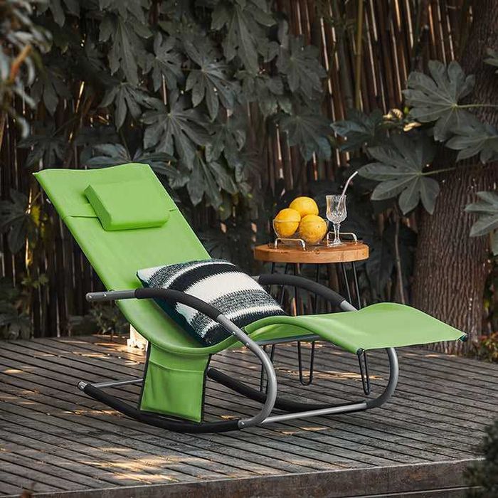 Sezlong metalic gradina cu perna confortabila | OGS28-GRx2