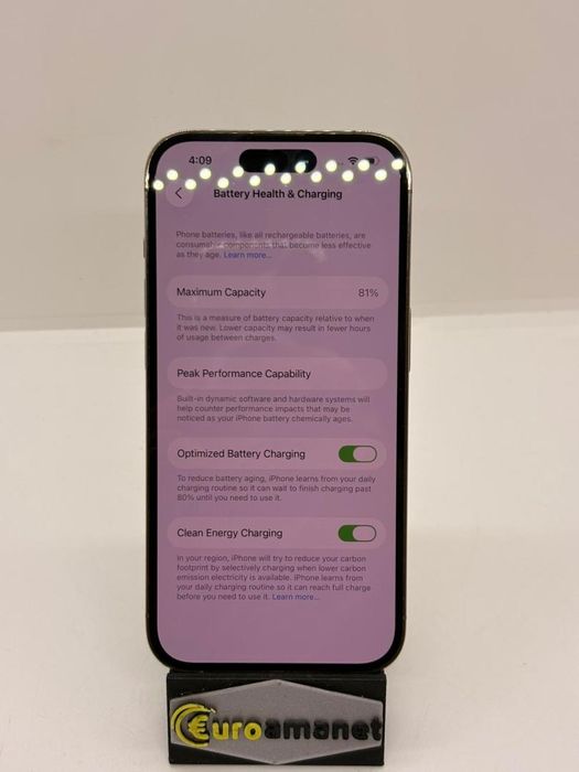 Telefon mobil Apple iPhone 14 Pro, 128GB, 5G, Gold, 81% Baterie  -A-