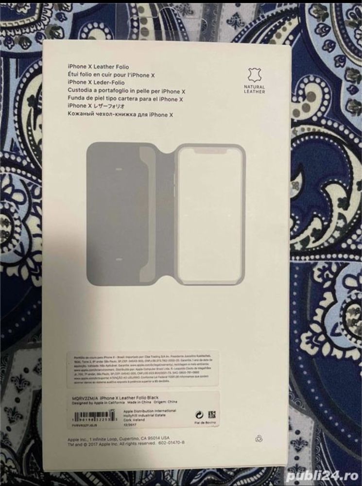 Husa originala Apple Folio iPhone X