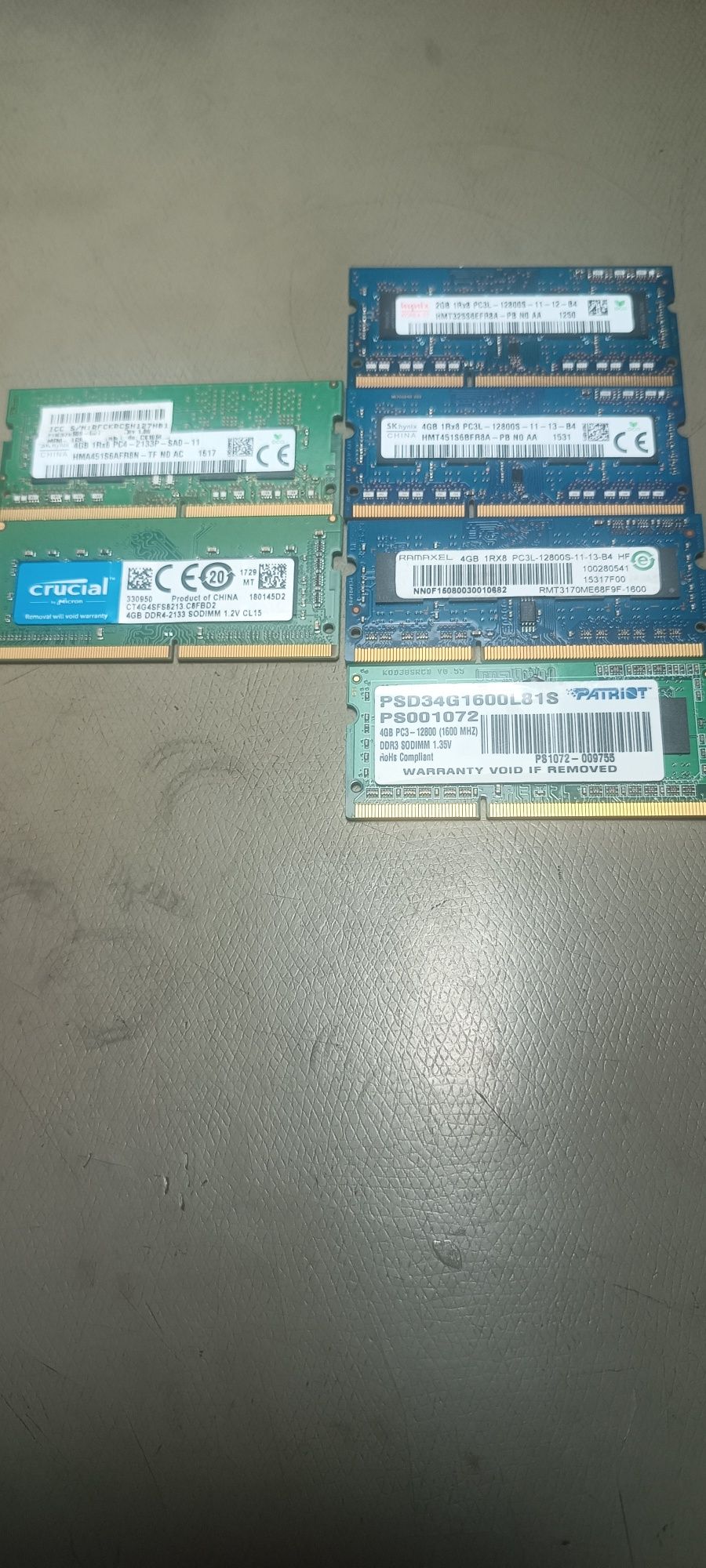 Memori ddr3,ddr4 ,4G, Hd500g leptop