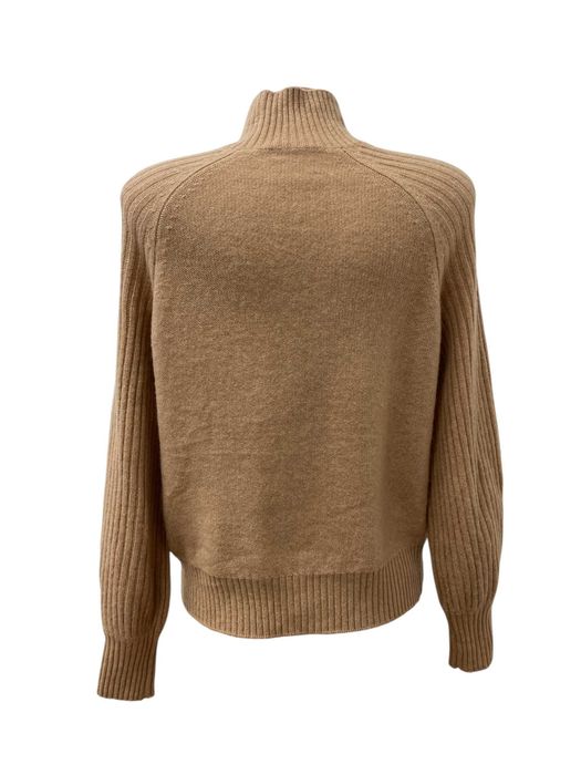 C&A размер S / M дамски кашмирен пуловер 100% КАШМИР кафяв Столче яка