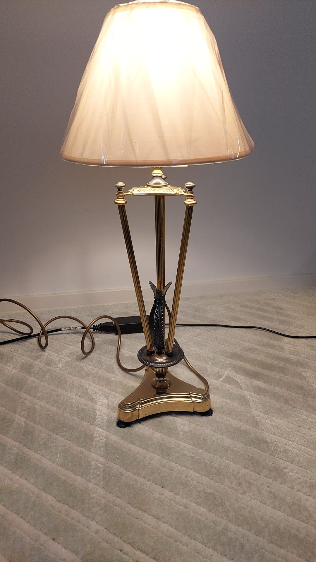 Lampa veioza vintage colectie bronz masiv Itsu Finlanda 1950