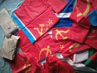 Флаги СССР республик 1,5метра шёлк с ценниками  и Пионерские галстуки