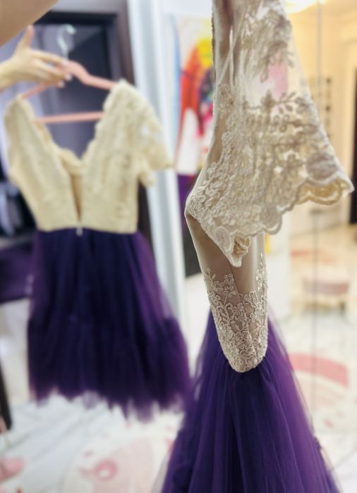 Rochie de ocazie, dantela si tul