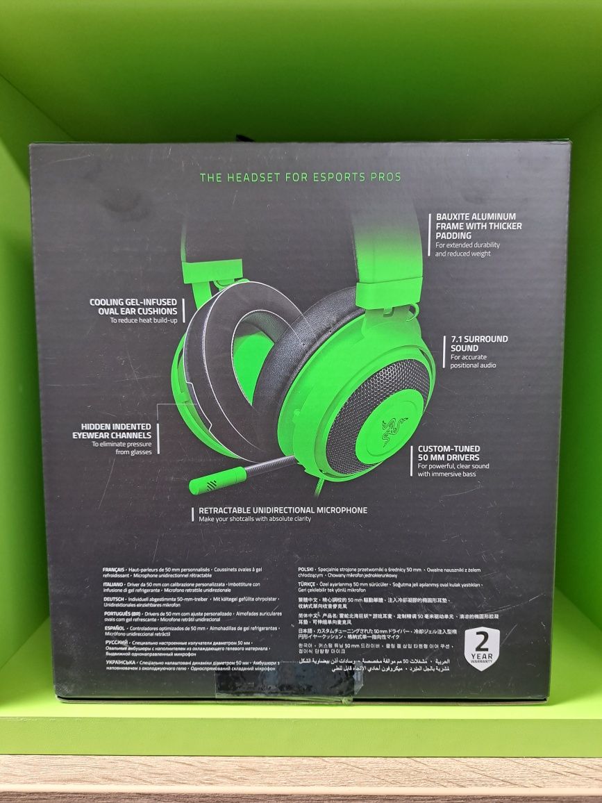 Casti gaming Razer Kraken 2019, multiplatforma, Verde