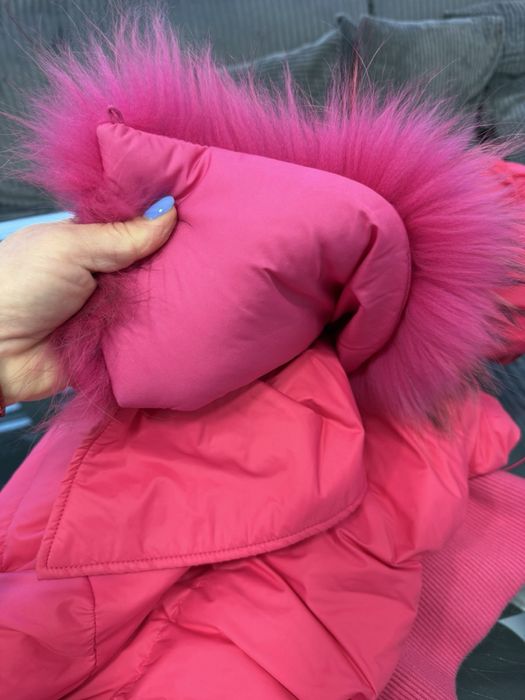 Зимно яке с естествен косъм