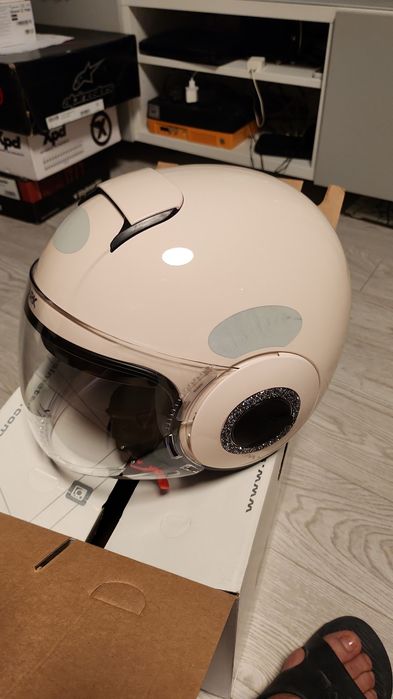 Cască deschisă SHARK NANO CRYSTAL de Swarovski roz