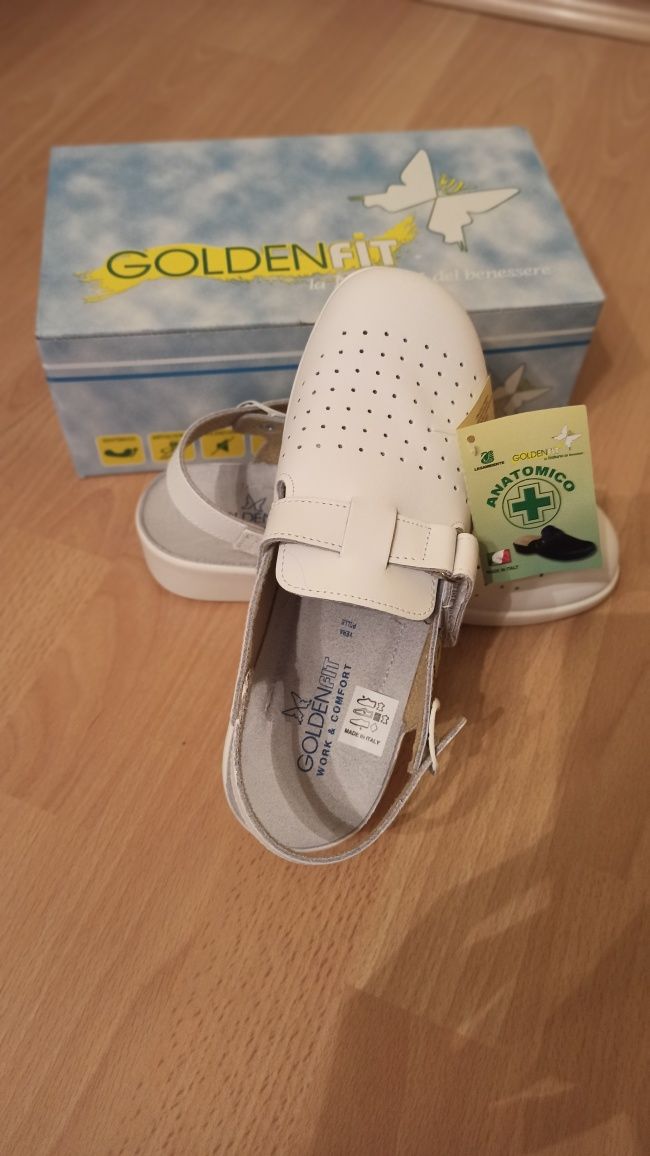 Антистатични обувки Goldenfit бели