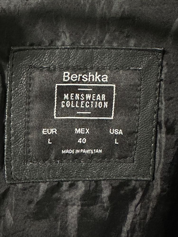 Кожено яке естествена кожа на Bershka