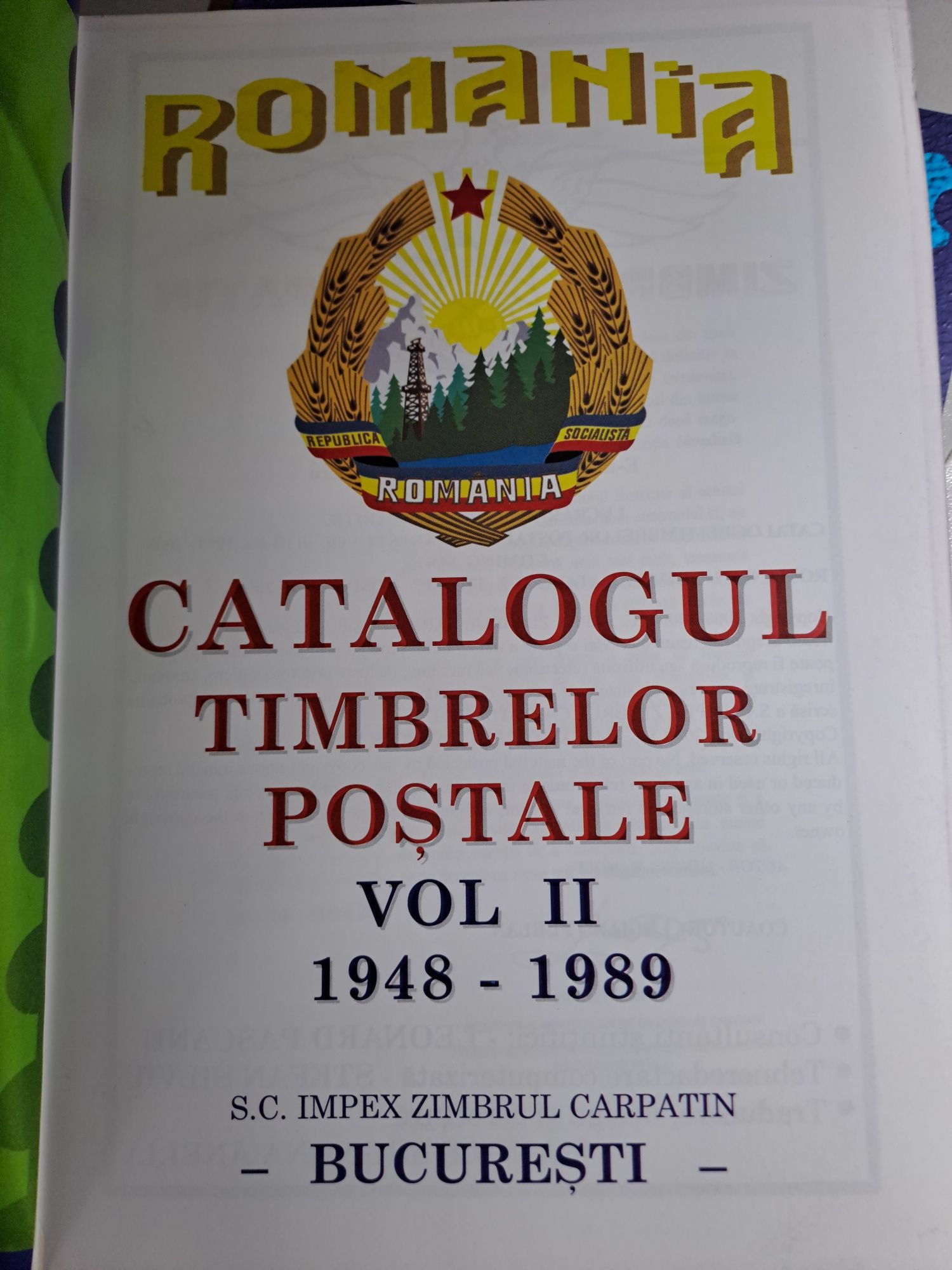 Catalogul Timbrelor Poștale Romanesti, Volumul ll, 1948 - 1989