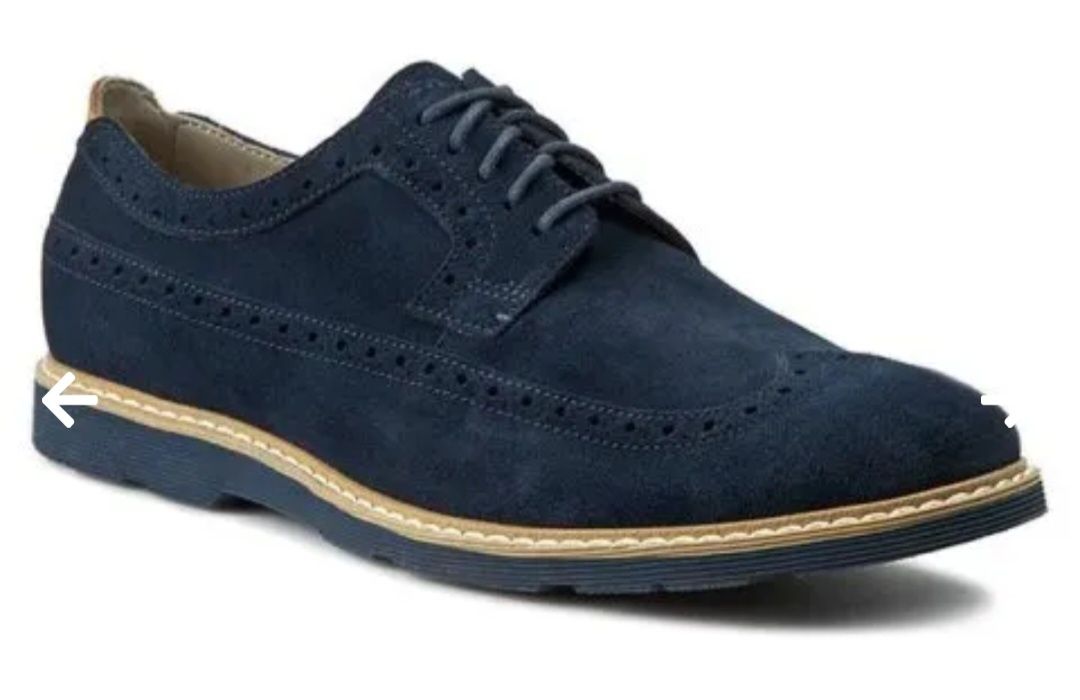 Clarks Gambeson Navy Suede мъжки обувки 41.5
