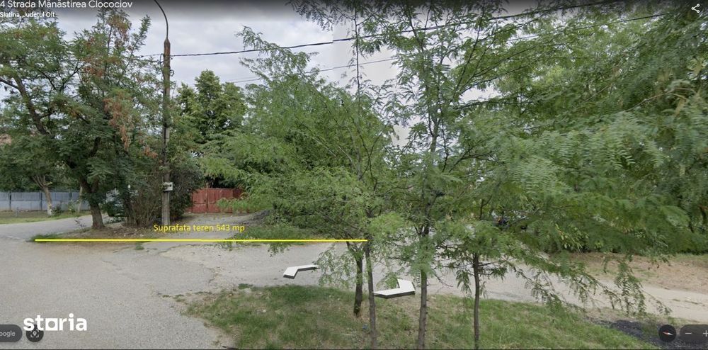 Teren intravilan 543 mp in Slatina Str. Manastirea Clocociov