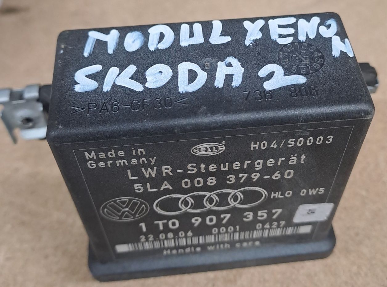 Modul control xenon Skoda Octavia 2, 2007, 1T0907357