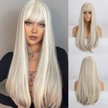 Peruca S89 (Daira-Shop.ro)breton blond platinat deschis alb gri suvite