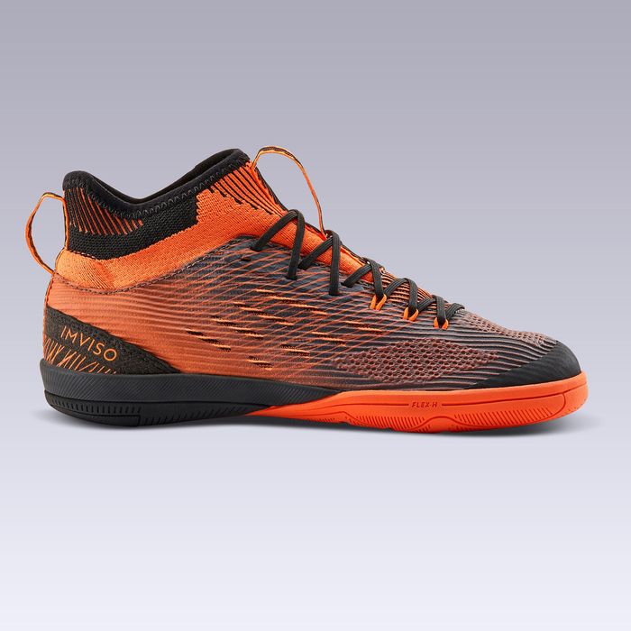 Ghete mid Futsal Ginka 900 Portocaliu - produs resigilat Decathlon