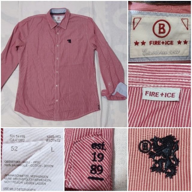 Cămașă Bogner Fire & Ice 100% bumbac mărime L/52 bărbat casual