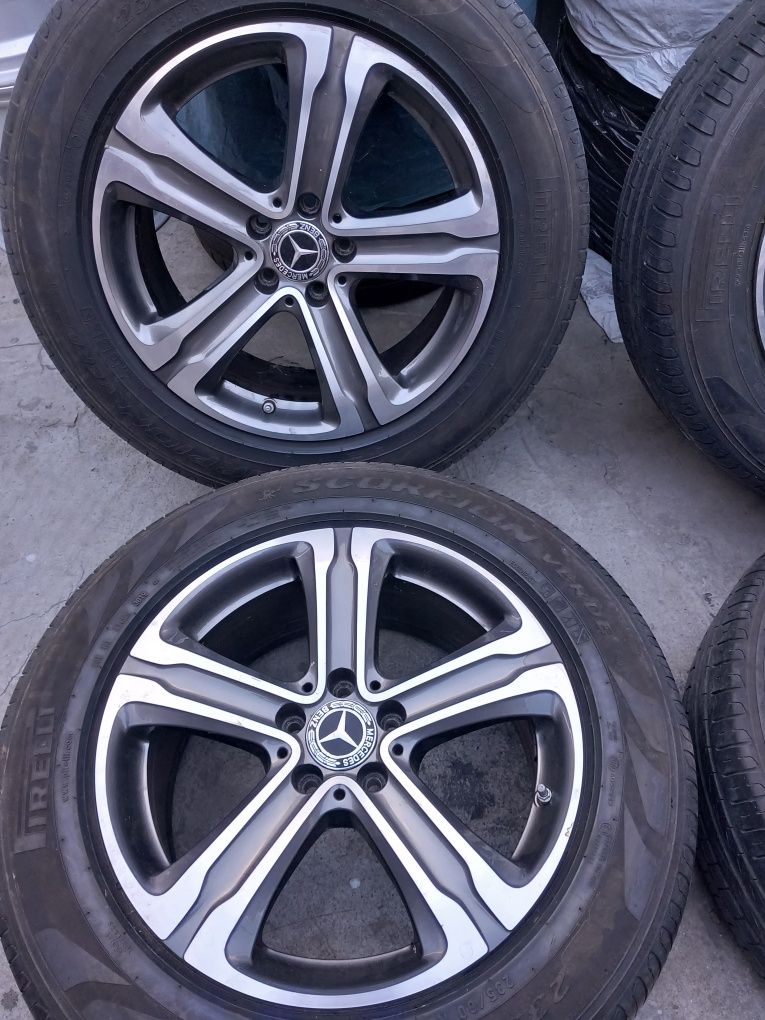 Set 4 jante aliaj r18 Mercedes 5x112. cu anvelope 235/60r18