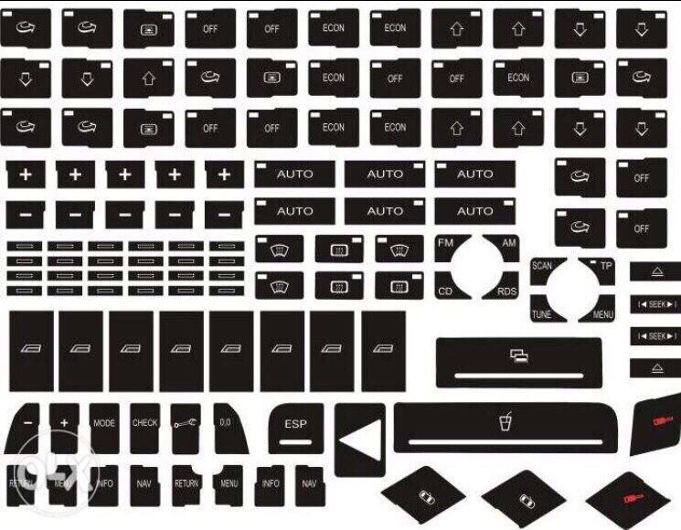 Stickere reconditionare butoane pentru Audi A4 B6-B7