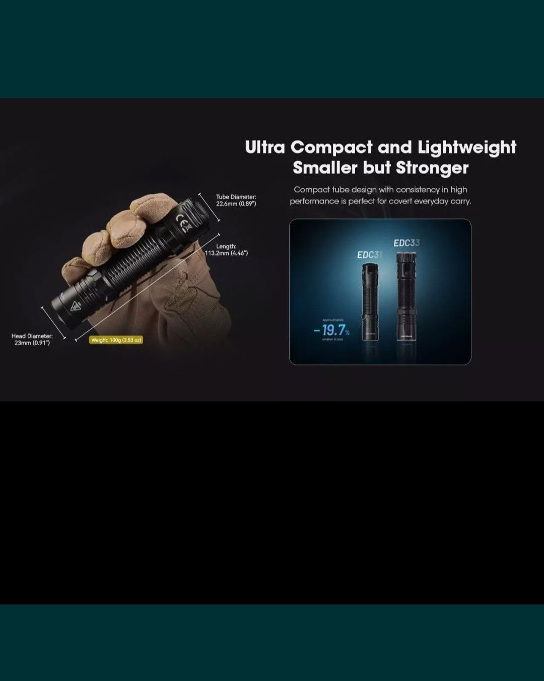 Lanternă tactică Nitecore EDC31