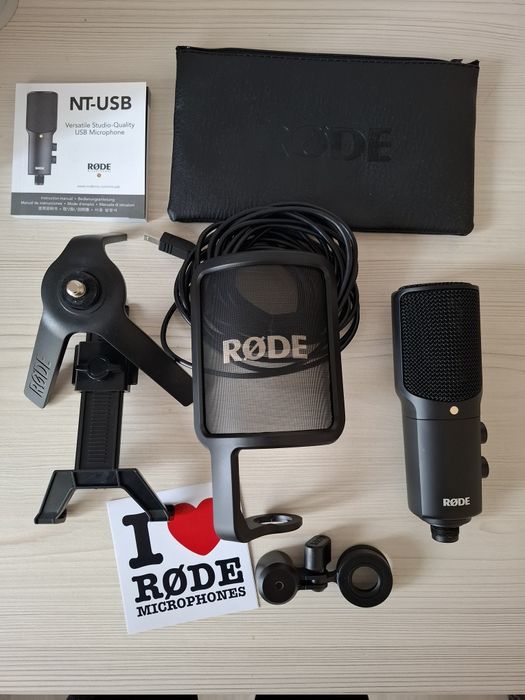 Microfon Rode NT-USB condenser - la cutie cu toate accesoriile