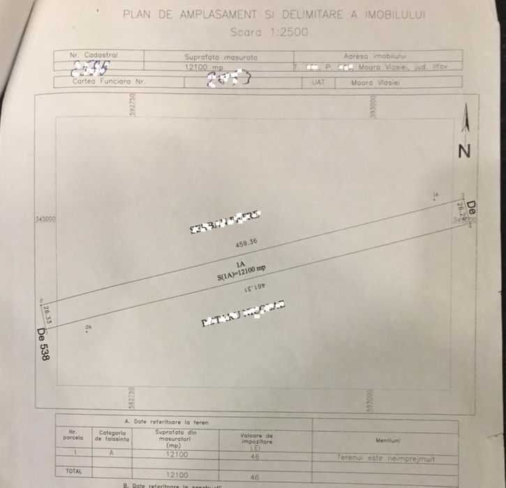 Teren 12.100mp extravilan Caciulati, Localitatea Moara Vlasiei A3
