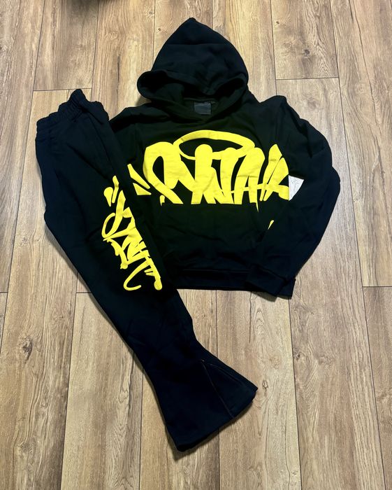 НОВО! Syna Tracksuit Black/Yellow комплект