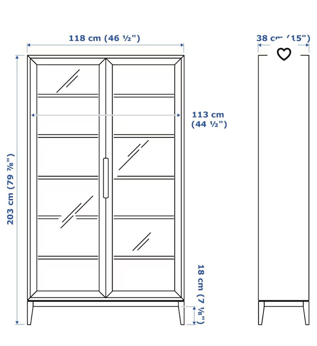 Дървена секция / витрина IKEA REGISSÖR