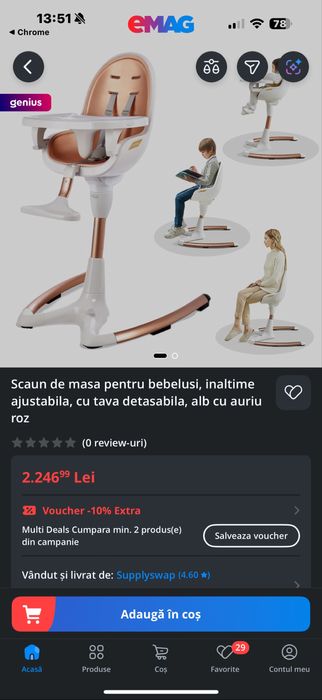 Scaun de masa HOT MOM