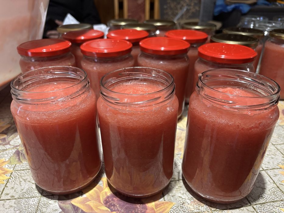 Доматено пюре от розови домати