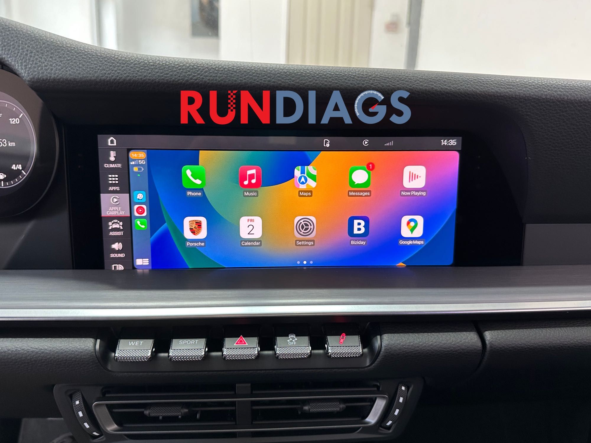 FullScreen Apple CarPlay/Android Auto pt Porsche (pe tot ecranul)