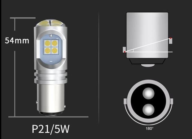 ЛЕД крушки 2бр. за стоп и габарит на автомобила P21/5W BAY15D- А3015-1